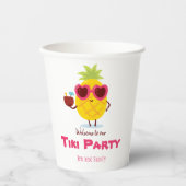 Ananas Tiki Party Personalisiert Paper Cups Luau Pappbecher (Vorderseite)