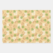 Ananas-Toss in Orange, Blue und Green Geschenkpapier Set (Vorderseite 3)