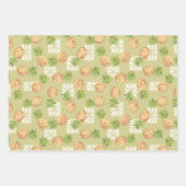 Ananas-Toss in Orange, Blue und Green Geschenkpapier Set (Vorderseite 2)