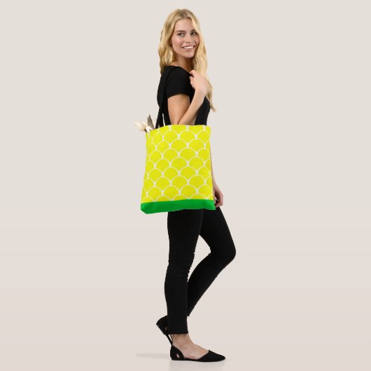 Ananas Tote Beutel gelb Tasche (Am Model)