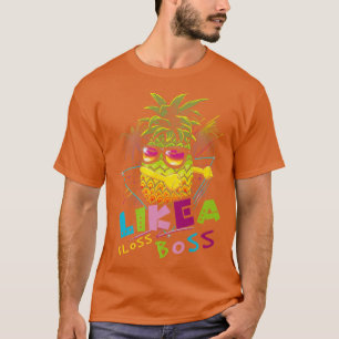 Ananas tragen eine Sonnenbrille, die wie ein Boss T-Shirt
