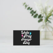 Ananas Transfer Day IVF Embabys Weckte Pray Tran Visitenkarte (Stehend Vorderseite)