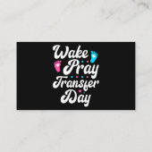Ananas Transfer Day IVF Embabys Weckte Pray Tran Visitenkarte (Rückseite)