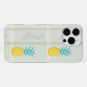 Ananas trifft Kariert iPhone Hülle (Rückseite (Horizontal))