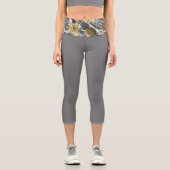 Ananas-Tropen Capri Leggings (Vorderseite)