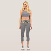 Ananas-Tropen Capri Leggings (Vorderseite)