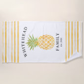 Ananas-Tropen Strandtuch (Vorderseite)