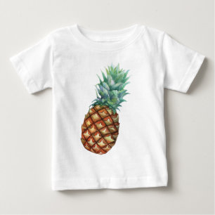 Ananas-Tropen-Watercolor-Dschungel-Palm-Muster Baby T-shirt
