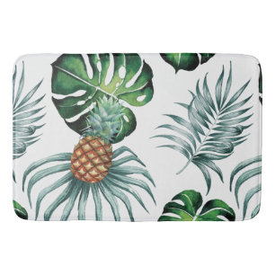Ananas-Tropen-Watercolor-Dschungel-Palm-Muster Badematte