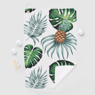 Ananas-Tropen-Watercolor-Dschungel-Palm-Muster Golfhandtuch