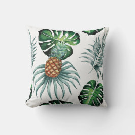 Ananas-Tropen-Watercolor-Dschungel-Palm-Muster Kissen