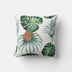 Ananas-Tropen-Watercolor-Dschungel-Palm-Muster Kissen