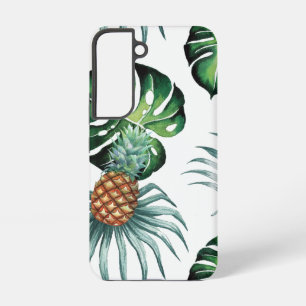 Ananas-Tropen-Watercolor-Dschungel-Palm-Muster Samsung Galaxy Hülle
