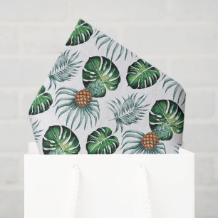 Ananas-Tropen-Watercolor-Dschungel-Palm-Muster Seidenpapier