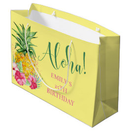 Ananas Tropical Aloha Party Hawaii Geburtstag Große Geschenktüte