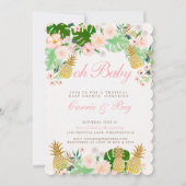 Ananas Tropical Baby Shower Einladung (Vorderseite)