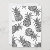 Ananas Tropical Beach Hochzeit Einladung (Rückseite)