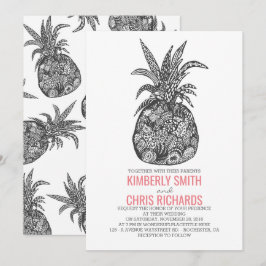 Ananas Tropical Beach Hochzeit Einladung