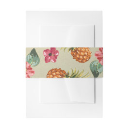 Ananas Tropical Beach Hochzeit Einladungsbanderole