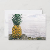 Ananas Tropical Beach Hochzeit in Urlaubsort Card Einladung (Rückseite)