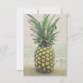 Ananas Tropical Beach Hochzeit in Urlaubsort Card Einladung (Rückseite)