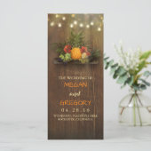 Ananas Tropical Beach Lights Hochzeiten Programm (Stehend Vorderseite)