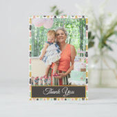 Ananas Tropical Birthday Danke Foto (Stehend Vorderseite)