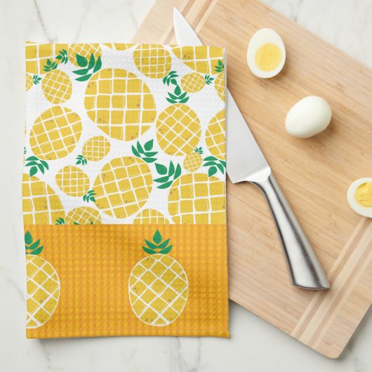 Ananas Tropical Citrus Island Summer Fruit Geschirrtuch (Viertel Falte)