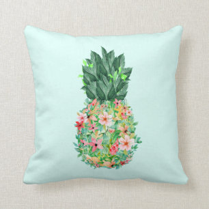 Ananas Tropical Watercolor-Blume Kissen