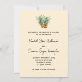 Ananas Tropical Wedding Full Names Einladung (Vorderseite)