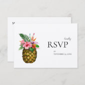 Ananas, tropisch-hawaiianisch, ohne Mehl- oder Kra RSVP Karte (Vorne/Hinten)
