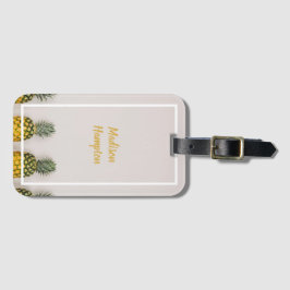 Ananas tropisch mit Namen Gepäckanhänger