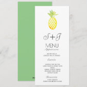 Ananas, tropisch, oasis - Menü Feiertagskarte (Vorne/Hinten)