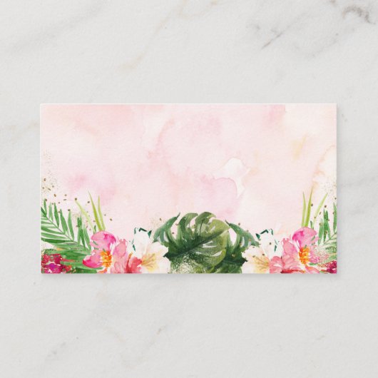 Ananas Tropische Blütendusche Windelwindeln Begleitkarte (Rückseite)