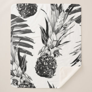 Ananas, tropische Dschungel-Blätter. Schöne Naht Sherpadecke