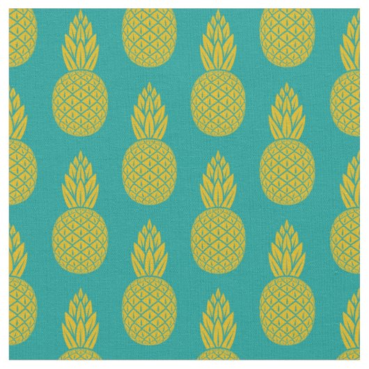 Ananas-tropische Frucht Stoff (Nahaufnahme)