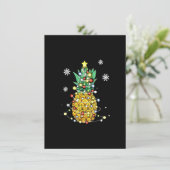 Ananas Tropische Früchte Ananas Weihnachtsligh Einladung (Stehend Vorderseite)