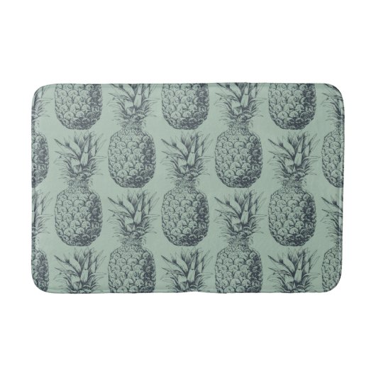 Ananas, tropische Fruchtmuster Badematte (Vorderseite)