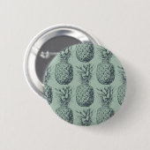 Ananas, tropische Fruchtmuster Button (Vorne & Hinten)