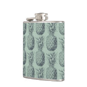 Ananas, tropische Fruchtmuster Flachmann (Links)