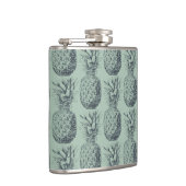 Ananas, tropische Fruchtmuster Flachmann (Rechts)