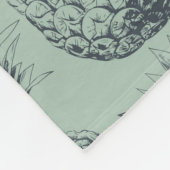 Ananas, tropische Fruchtmuster Fleecedecke (Ecke)