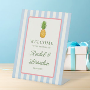 Ananas-Tropische-Küsten-Hochzeits-Willkommensschil Sockelschild