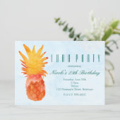 Ananas tropische Party Einladungen (Stehend Vorderseite)