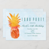 Ananas tropische Party Einladungen (Vorne/Hinten)