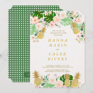 Ananas-tropische Verlobungs-Einladung Einladung