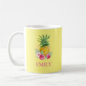 Ananas Tropischer Aloha Hawaii Personalisierter Na Kaffeetasse (Links)