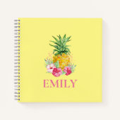 Ananas Tropischer Aloha Hawaii Personalisierter Na Notizblock (Vorderseite)