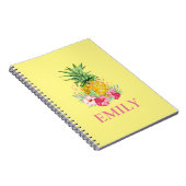 Ananas Tropischer Aloha Hawaii Personalisierter Na Notizblock (Rechte Seite)