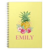 Ananas Tropischer Aloha Hawaii Personalisierter Na Notizblock (Vorderseite)